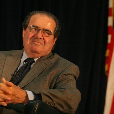 Supreme Court Justice Antonin Scalia in a September 2010 file image at the University of California, Hastings. Scalia died on Saturday, Feb. 13, 2016. (Ray Chavez/Bay Area News Group/TNS)
