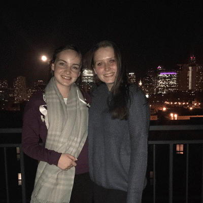 Junior Callieh Mohr and her German exchange student, Lisa Kunz. Photo courtesy of Callieh Mohr
