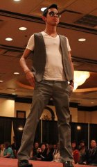 Senior Bryan Taico struts down the catwalk in last Spring's Fashion Show Photo by Amy Chow Senior Bryan Taico struts down the catwalk in last Spring's Fashion Show Photo by Amy Chow
