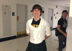 Dylan Fleites wearing his "teacher-student switch day" costume during spring spirit week. 