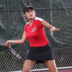 Senior Eliza Kirov has been on varsity tennis since her freshman year.